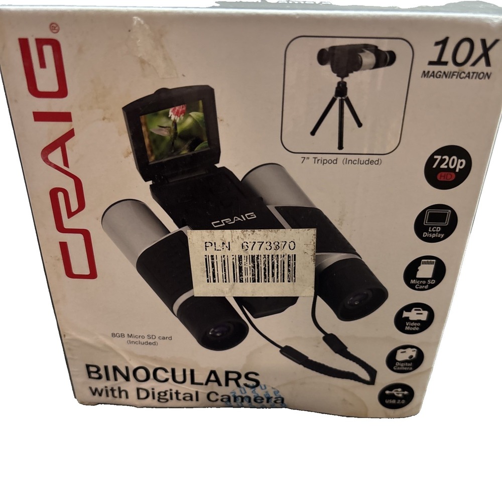 Craig‎ Binoculars with Digital Camera Video, 1.5" LCD Display Tripod CAC378
